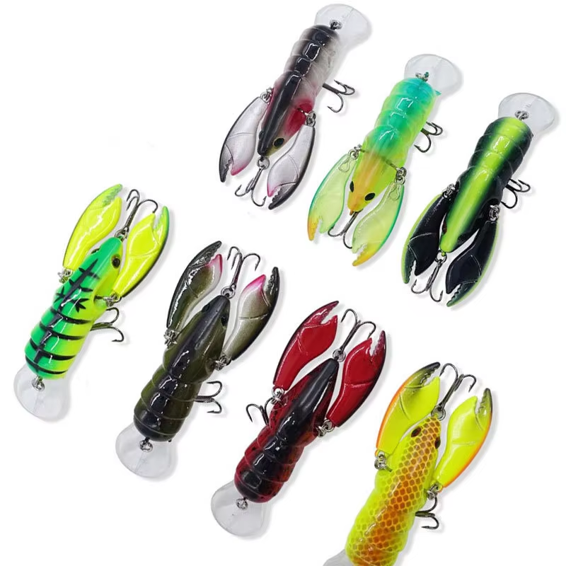 Cross-border Hot-selling Freshwater Crayfish Hard Bait ABS Swing Activity Double Clamp Wholesale River and Lake – Other Hard Lure – view 2