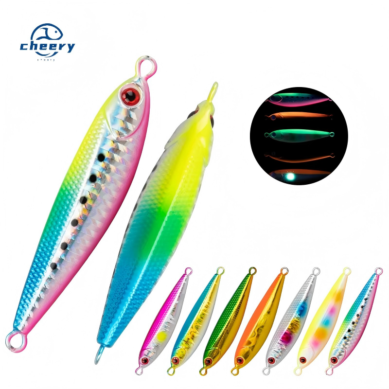Cheery New Fishing Lures Metal Jigs 60g 80g 100g Slow Pitch Jigging Lure With Glow Zebra Lead Fish Metal Slow Jig – Metal Lure – view 1