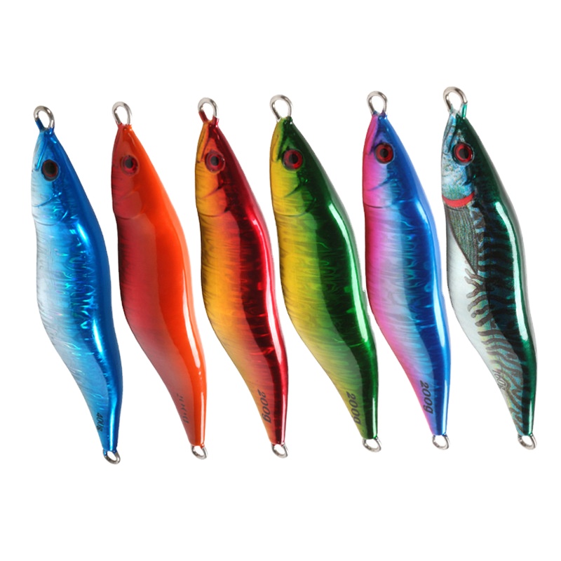 Slow Jigging Metal Lure UV Luminous 3D Painting Sea Fishing Hard Bait for River & Lake 160g 200g – Metal Lure – view 1