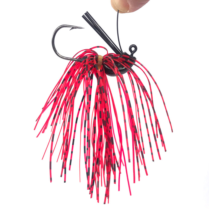 New 7g 10g 14g Jig Head Skirt Beard Fishing Lures Fishing Jig Hook Spinner Anti-hanging Grass – Metal Lure – view 5