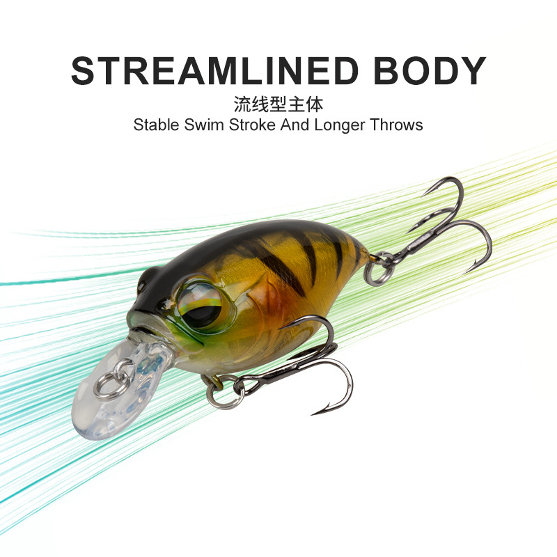 8.8g/43mm Crank Lure with Treble Hooks ABS Material for Bass & Trout Ocean & Freshwater Fishing – Crankbait – view 3