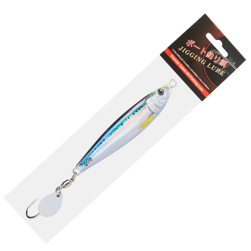 CHEERY 40g 60g 80g Saltwater Fishing Metal Jigging Bait Fast Sinking Jigbait Artificial Hard Metal Jig Lure with Hook – Metal Lure – view 5