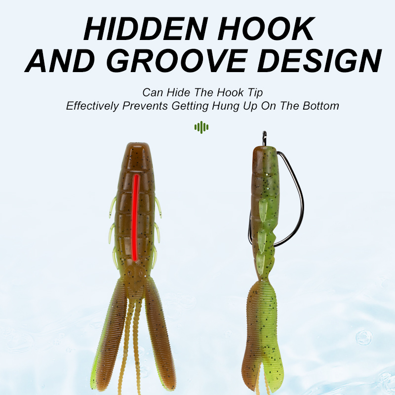 80mm/7.1g 8pcs/bag Soft Fishing Lures Bait UV Worm Lures Fishing PVC Soft Lure Bait – Worms & Grubs – view 2