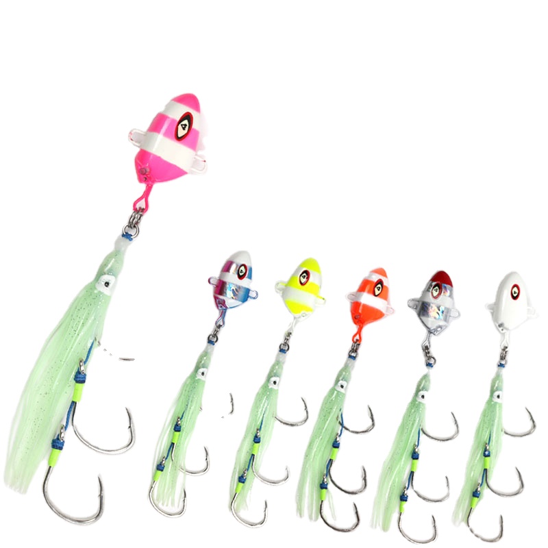 OEM Gang Hook Rig Metal Jig Assist Hook Kabura Slow Jig Head Inchiku Luminous Saltwater Fishing Metal Jig Lure – Metal Lure – view 1