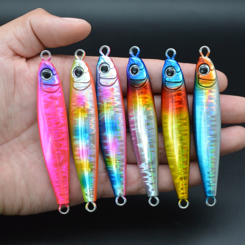 Cheery 28g/45g/60g/80g-Japan Hologram Micro Jig Mini Jig Casting Jig Fishing Jig Lure for Giant Trevally – Metal Lure – view 5