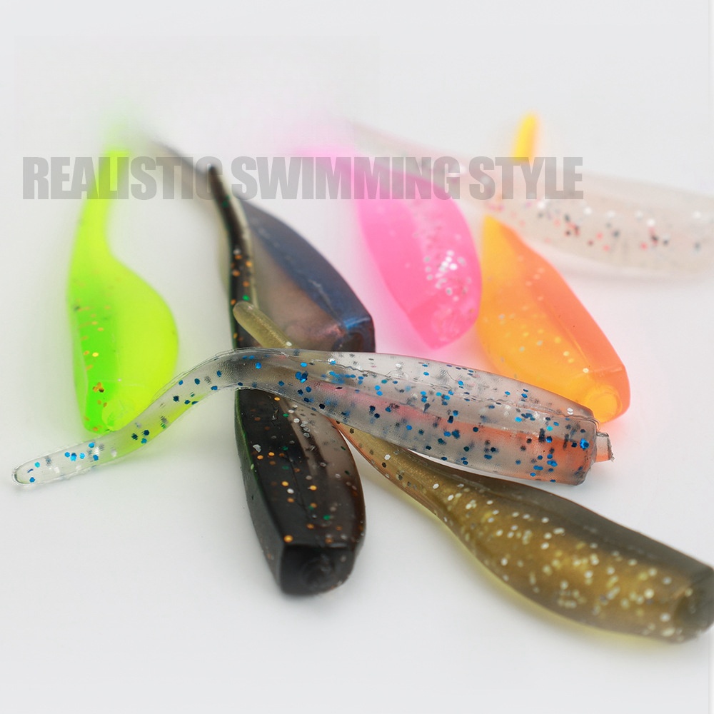 1g 5cm Needle Tail Soft Plastics Lures Jig Soft Plastic Fishing Lure Saltwater Freshwater Fish Bionic Bait – Worms & Grubs – view 4