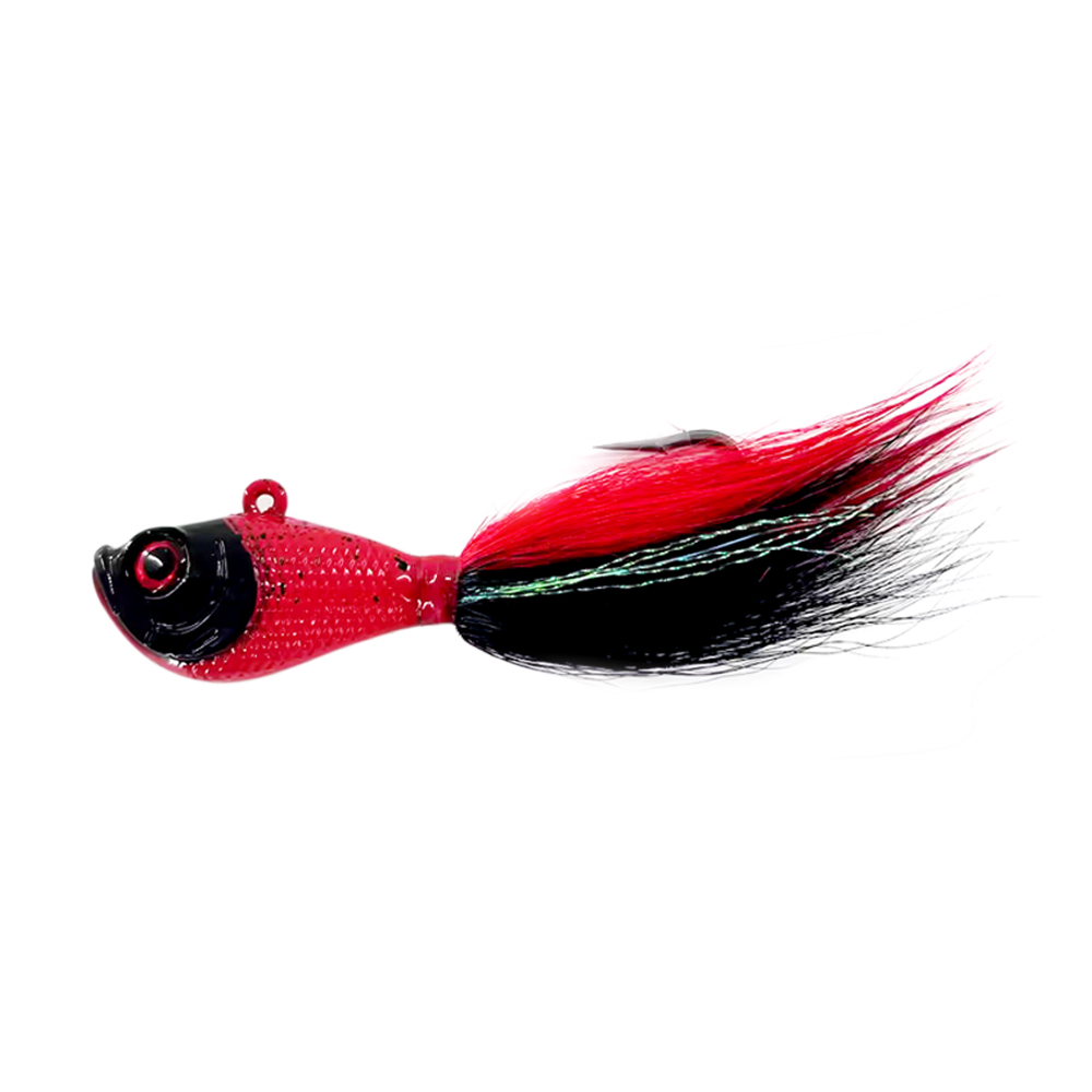 168g 6oz Heavy Metal Lure Jig Lead Head Real Feather Saltwater SWIMBAIT Bucktail for Sea Fishing Trout – Metal Lure – view 4
