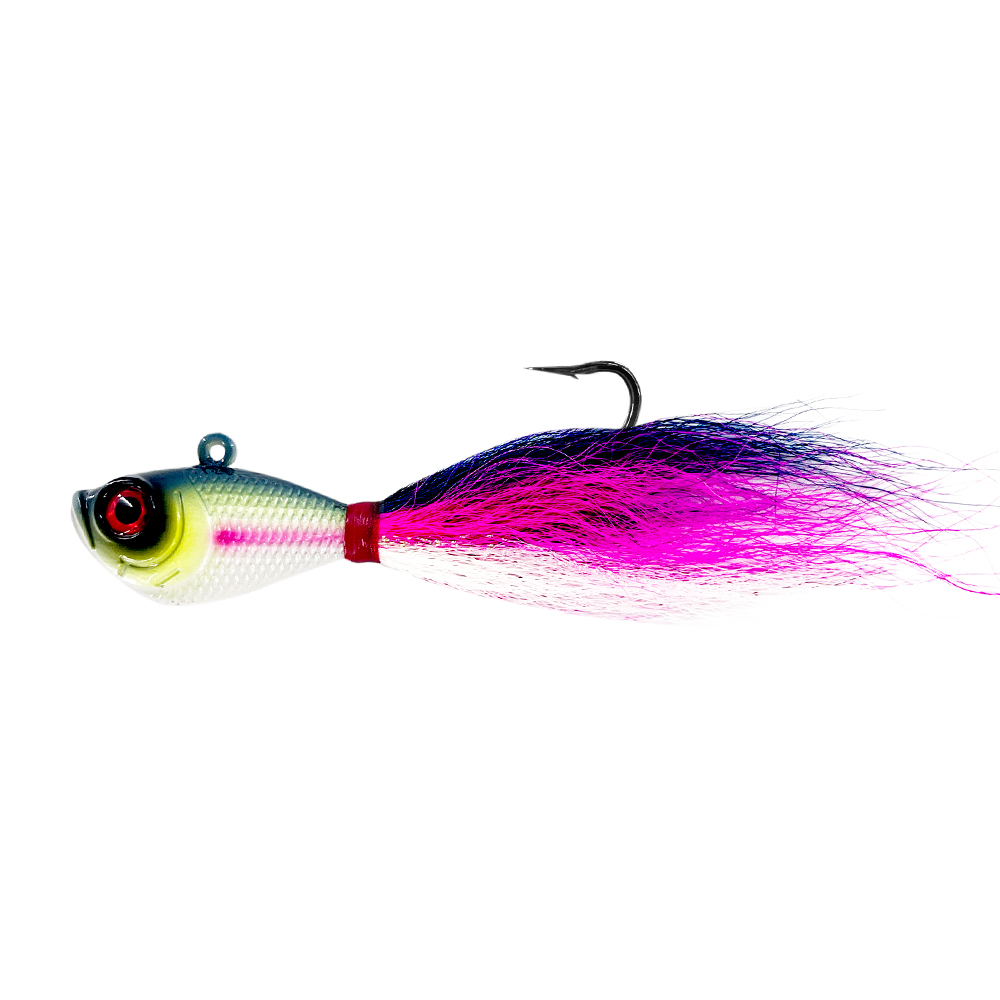 168g 6oz Heavy Metal Lure Jig Lead Head Real Feather Saltwater SWIMBAIT Bucktail for Sea Fishing Trout – Metal Lure – view 2