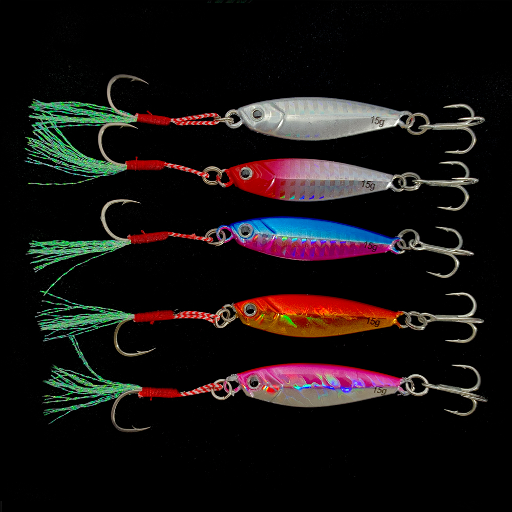 Cheery J51 Micro Jig Lures 7g 10g 15g 20g 30g Metal Jig Spoon with Hooks Lead Fish Lure for Saltwater Fishing Small Bait – Metal Lure – view 5