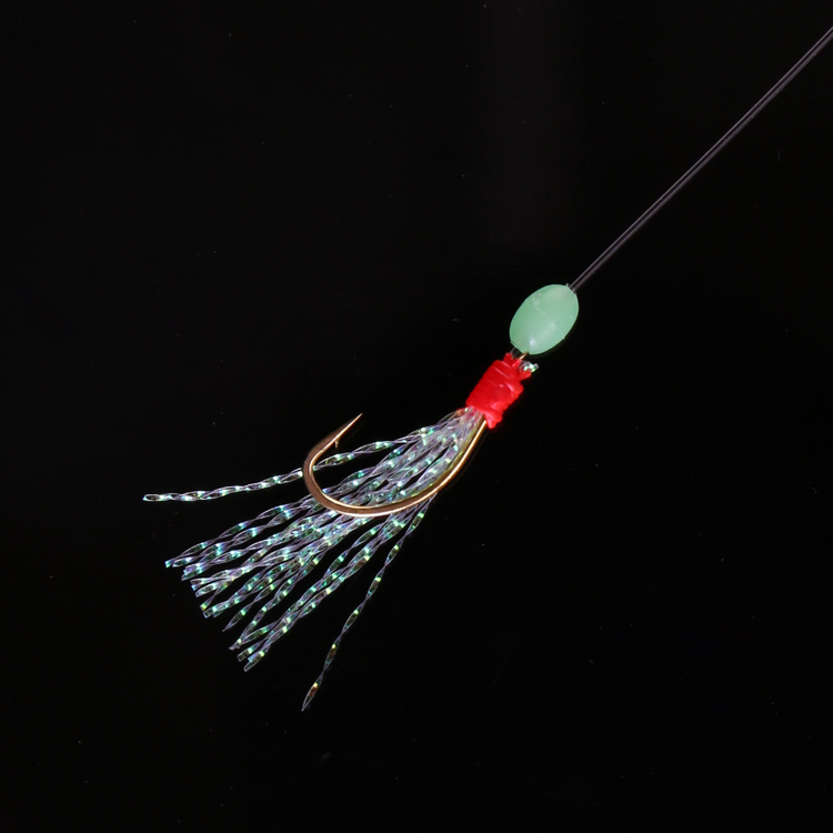 CHEERY Wholesale Fishing Sabikis Fish Skin 6 Hooks Sabiki Rigs #8#10#12#14#16 – Fishhook – view 3
