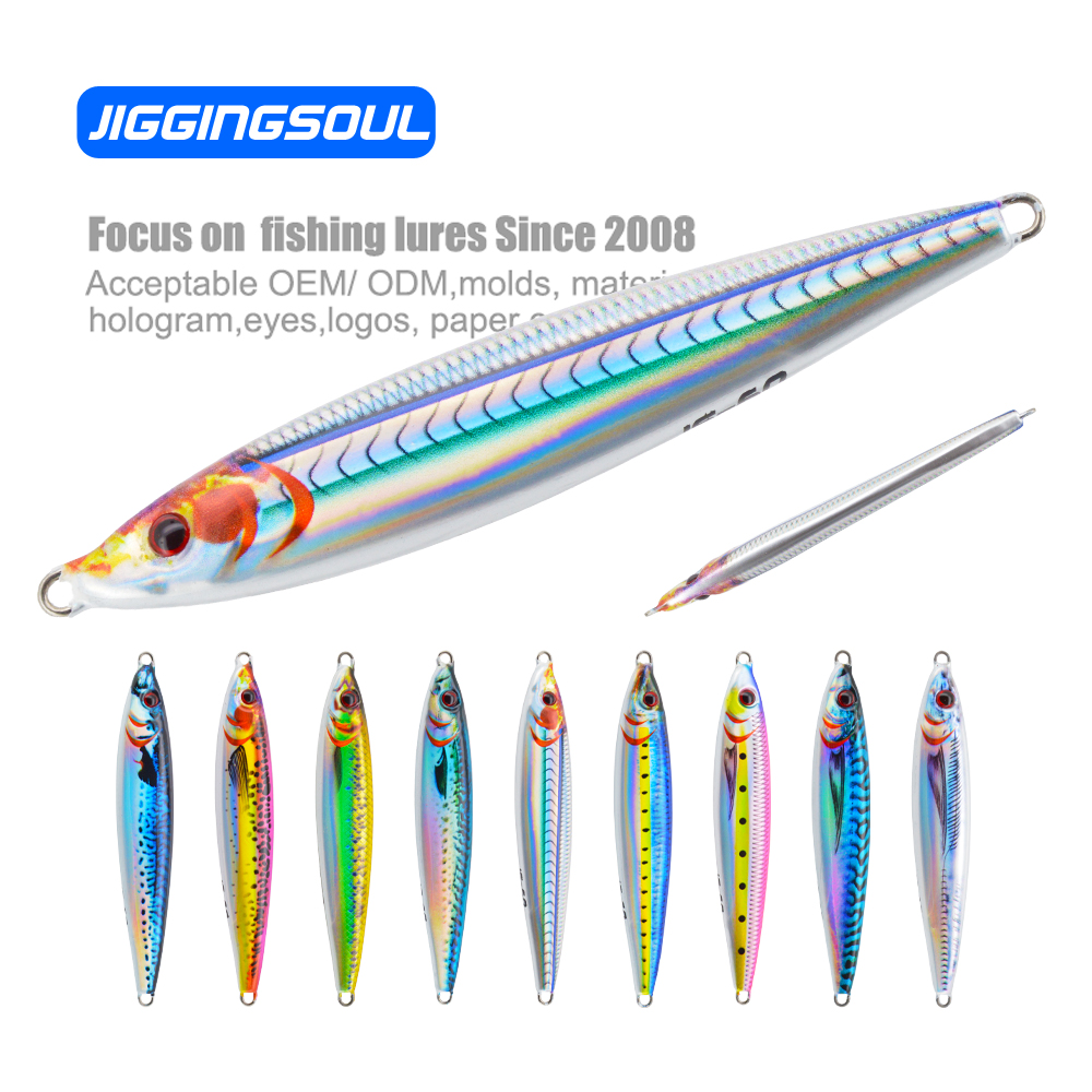 100g 3D Printed Saltwater Fishing Tackle High Quality Vertical Jig Barracuda Mackerel Speed Lure 100g River – Metal Lure – view 2