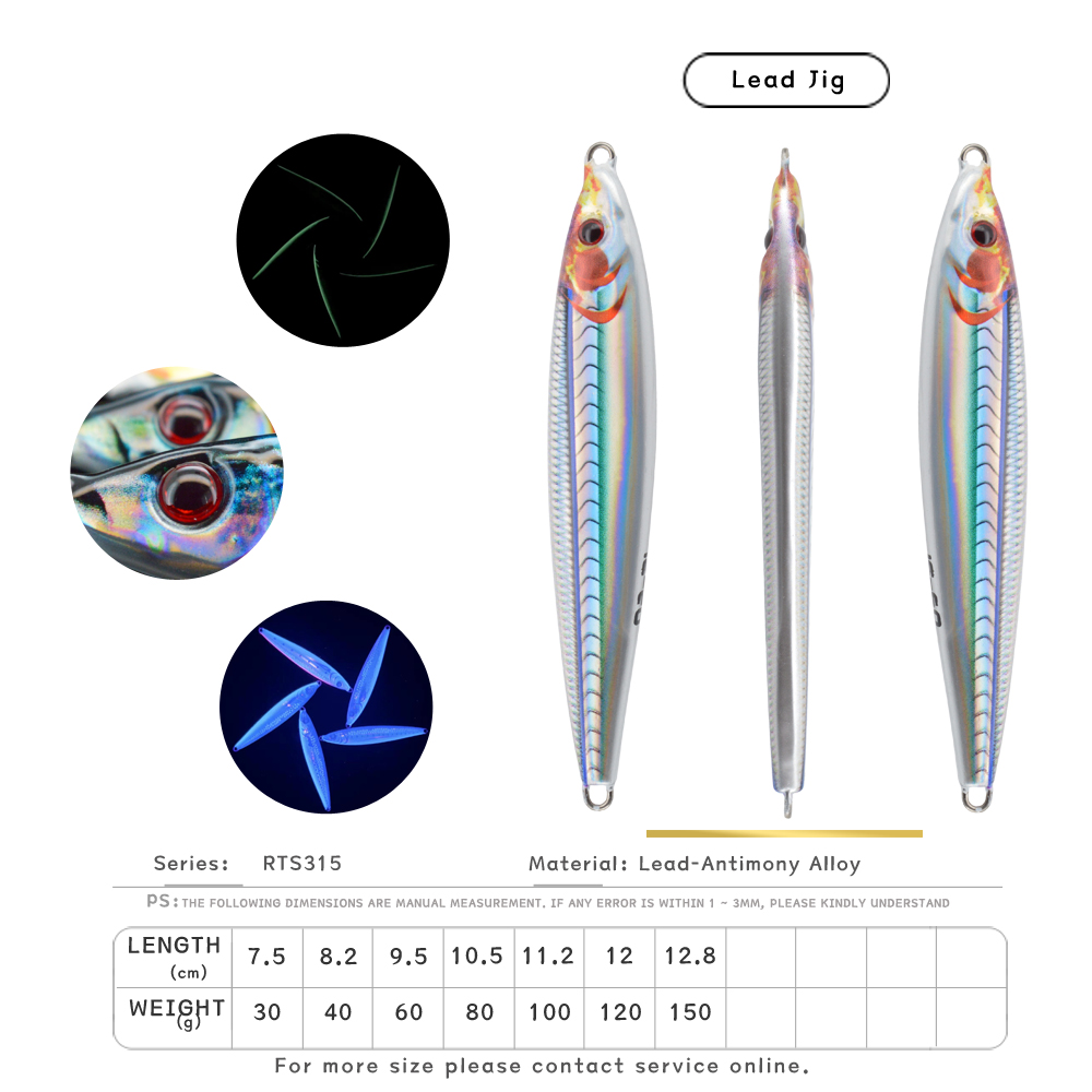 100g 3D Printed Saltwater Fishing Tackle High Quality Vertical Jig Barracuda Mackerel Speed Lure 100g River – Metal Lure – view 3