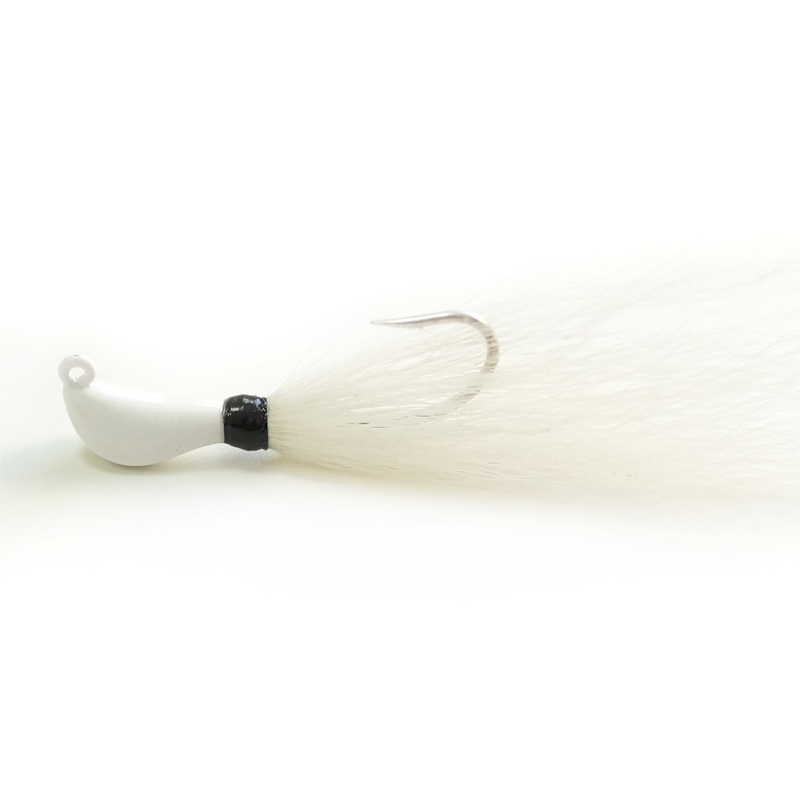 Cheery Hot Sale 10g 3/8oz Holographic Bucktail Jig Kit Blackfish Tog Bucktails Crab Lead Sinker Black Nickel Hook Fishing Lure – Metal Lure – view 5
