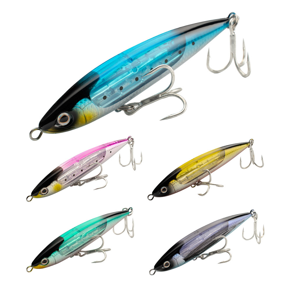 15cm 70g Top Water Fish Baits Walk the Dog Fishing Lure Spook Lure for Fishing Baits Sinking Pencil Lures Treble Hook – Metal Lure – view 1