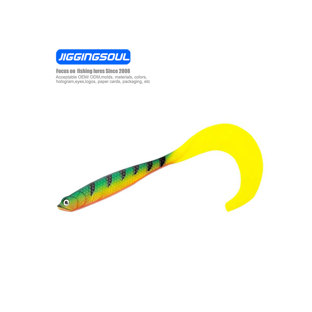 5cm6.5g Artificial Fishing Lure 3d Eyes Roll Tail Baits Soft Bait Realistic Scales Soft Fishing Lures – Worms & Grubs – view 2