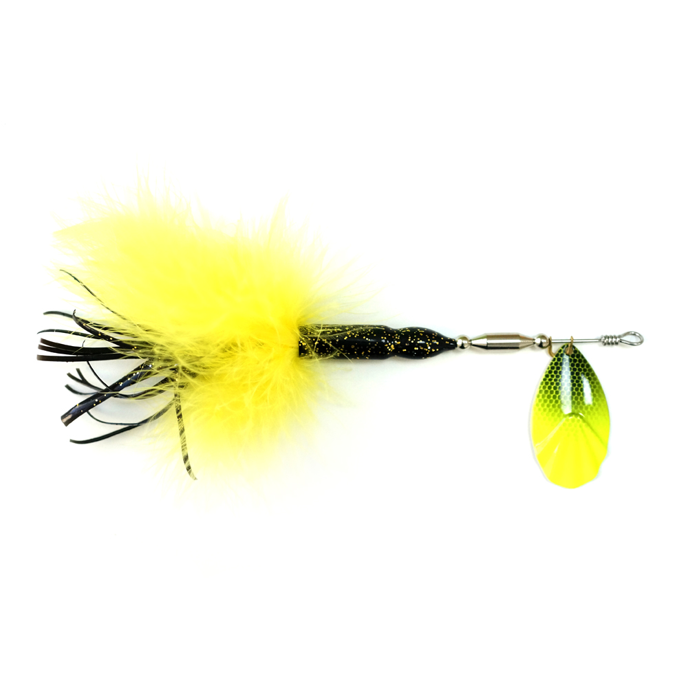 CHEERY Spinner Bait 29g 20cm Popular High Quality China Customize Musky Pike Fishing Feather Metal Feather Hook Treble Hook – Metal Lure – view 4