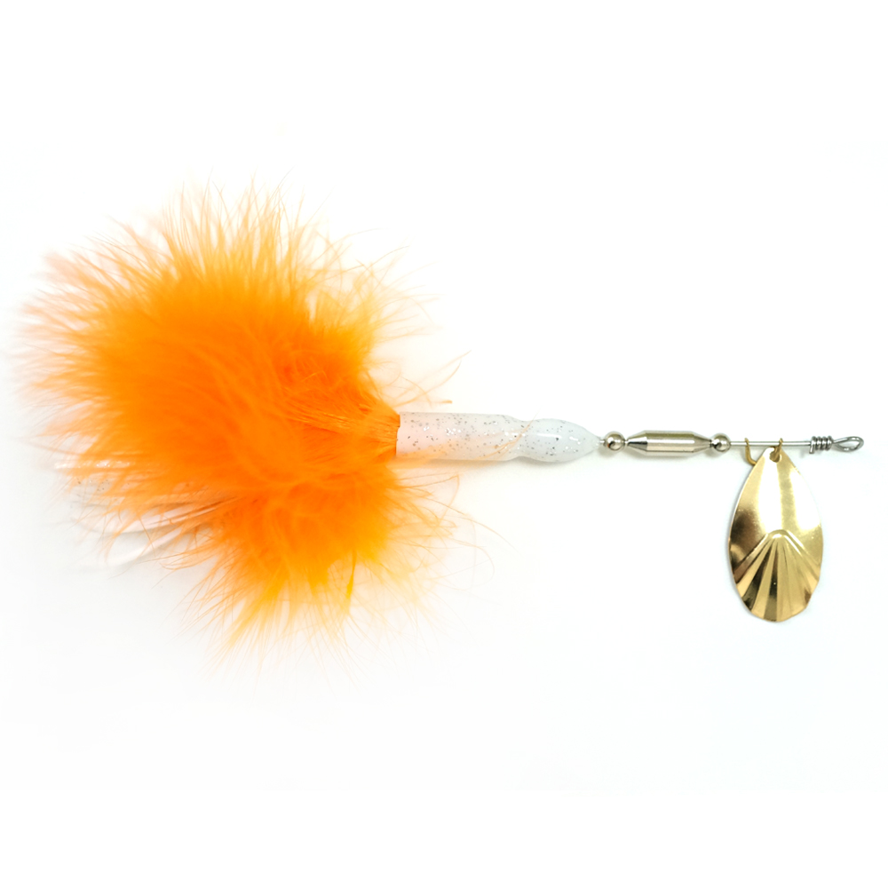 CHEERY Spinner Bait 29g 20cm Popular High Quality China Customize Musky Pike Fishing Feather Metal Feather Hook Treble Hook – Metal Lure – view 3