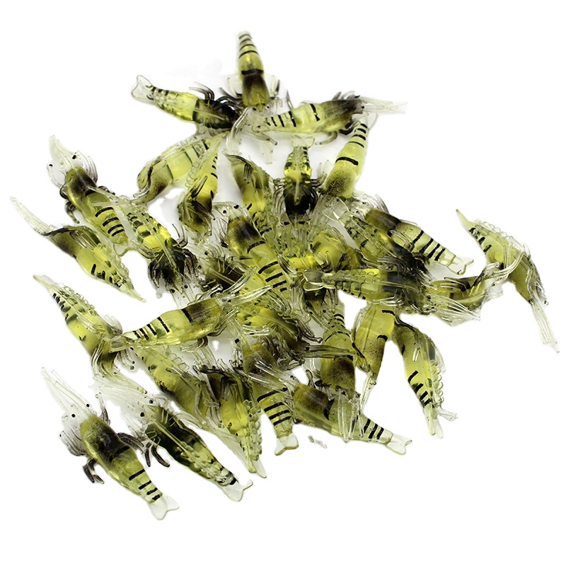 Cheery 4cm 1g Silicone Artificial Soft Shrimp Lure for Bass-Top/Mid/Bottom Baits Hookless for Stream Lake & Ocean Fishing – Worms & Grubs – view 3