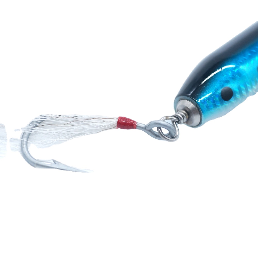 56g 5 1/2" Hard Lure Popper Swim Bait Saltwater Pike Tuna Salmon Fishing Wood Lure – Popper – view 2