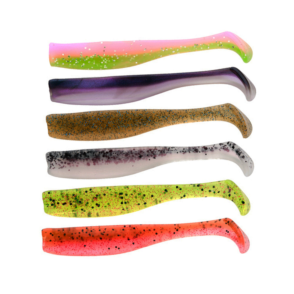 70mm 2.3g Soft Fishing Lure Slim Swim Bait Ttail Paddle Tail Lure Tpr Soft Bait Trout Lure – Worms & Grubs – view 1