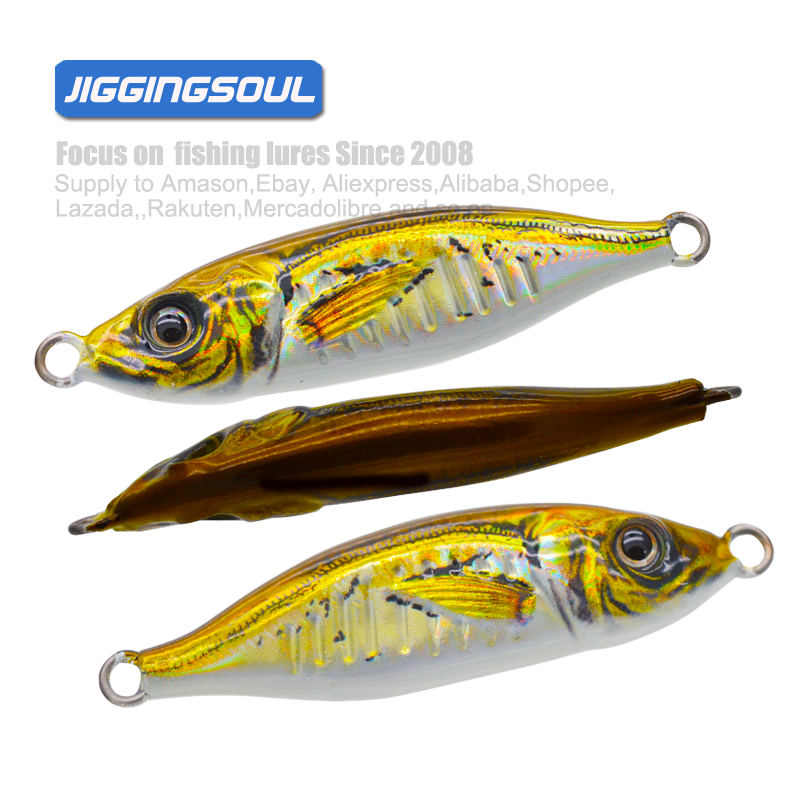 10g15g20g30g40g60g80g100g 3D Printed Fishing Jigs Little Slow Jig Jack Saltwater Jig Fishing Lures – Metal Lure – view 2