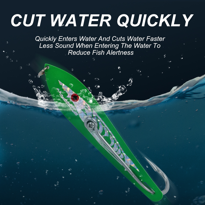 CHEERY Silicone Fishing Spoon Lure Artificial Hard Bait for Bream Salmon Sea Bass-Trolling Fishing Without Hooks – Metal Lure – view 3