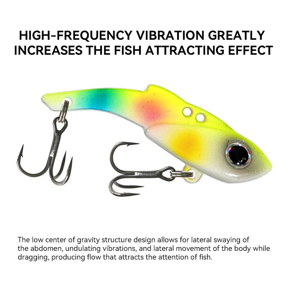 CHEERY 2.5g3.5g5g Metal Saltwater Fishing Lures Artificial Bait Vib Fishing Lure Vib Lure with Hook – Metal Lure – view 2