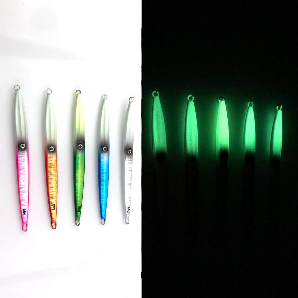 Jig Lure 16 Weekly Deals 40g 60g 80g Luminous Tokayo Slow Jigging Madai Jig Lure Sticker Box Weihai Top Umbrella Baits – Metal Lure – view 4