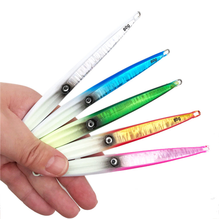 Jig Lure 16 Weekly Deals 40g 60g 80g Luminous Tokayo Slow Jigging Madai Jig Lure Sticker Box Weihai Top Umbrella Baits – Metal Lure – view 2
