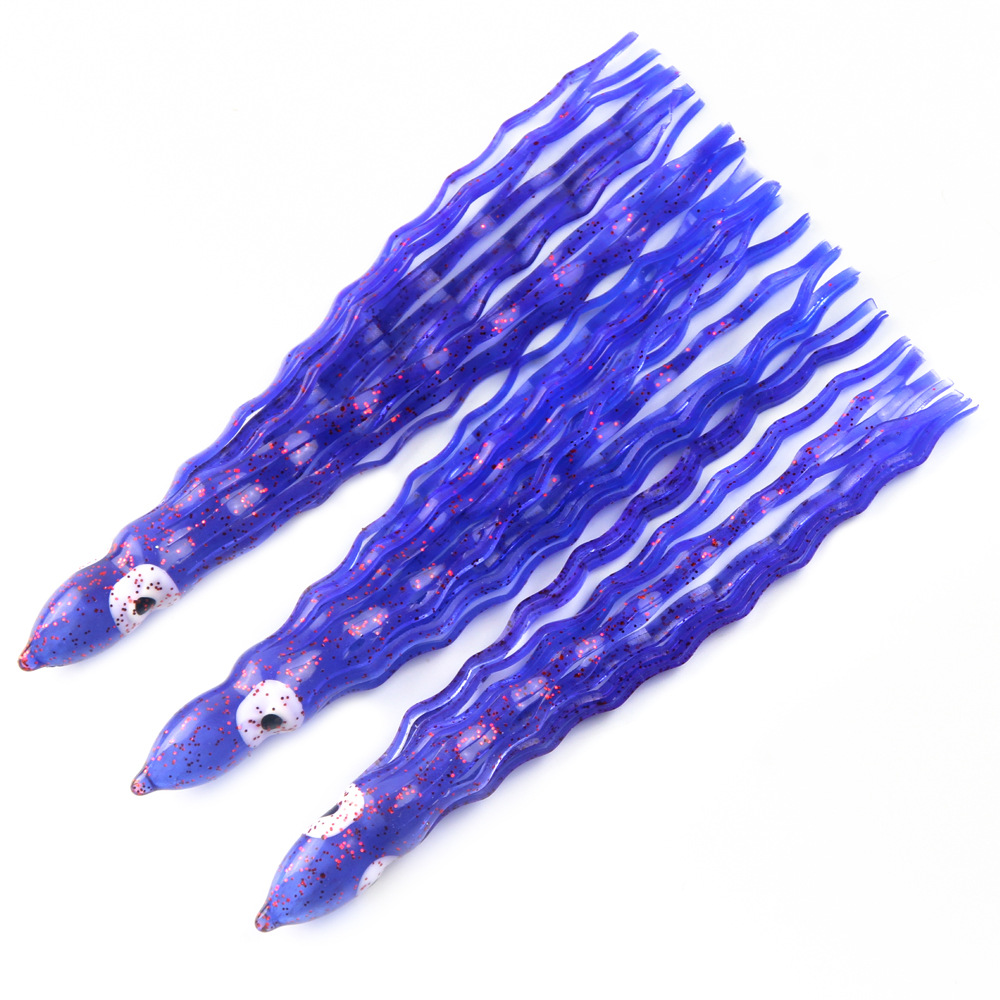 Purple Wave Octopus Soft Bait 14cm6.5g Squid Sea Fishing Simulation Lure Bait Wholesale – Octopus Skirt – view 5