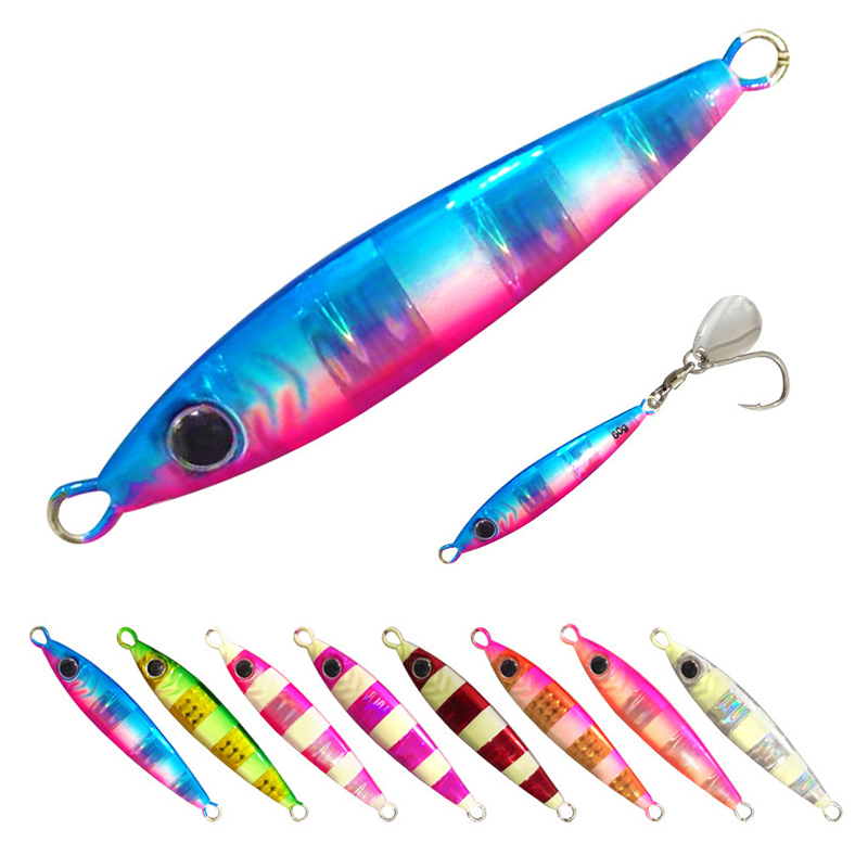 60g Glow Metal Fast Jig Lure Saltwater Fishing Lures Luminous Jigging Lure with Hook – Metal Lure – view 1