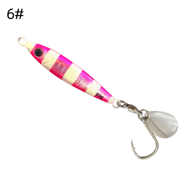 60g Glow Metal Fast Jig Lure Saltwater Fishing Lures Luminous Jigging Lure with Hook – Metal Lure – view 2