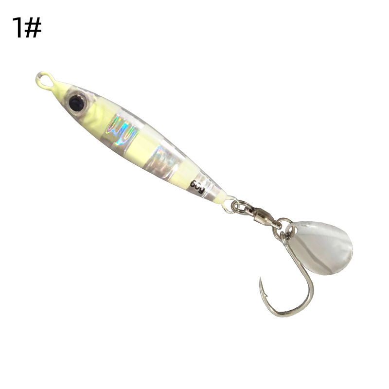 60g Glow Metal Fast Jig Lure Saltwater Fishing Lures Luminous Jigging Lure with Hook – Metal Lure – view 4