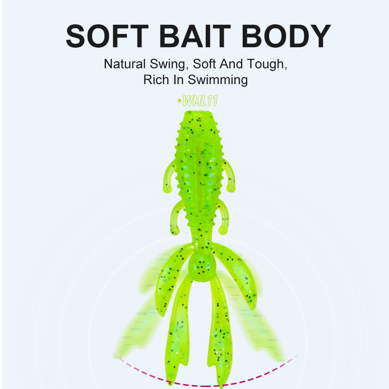 WML11 2g/60mm/12pcs Fishing Soft Lures Worm Soft Bait Artificial Bass Carp Flying Fishing Lure – Worms & Grubs – view 4