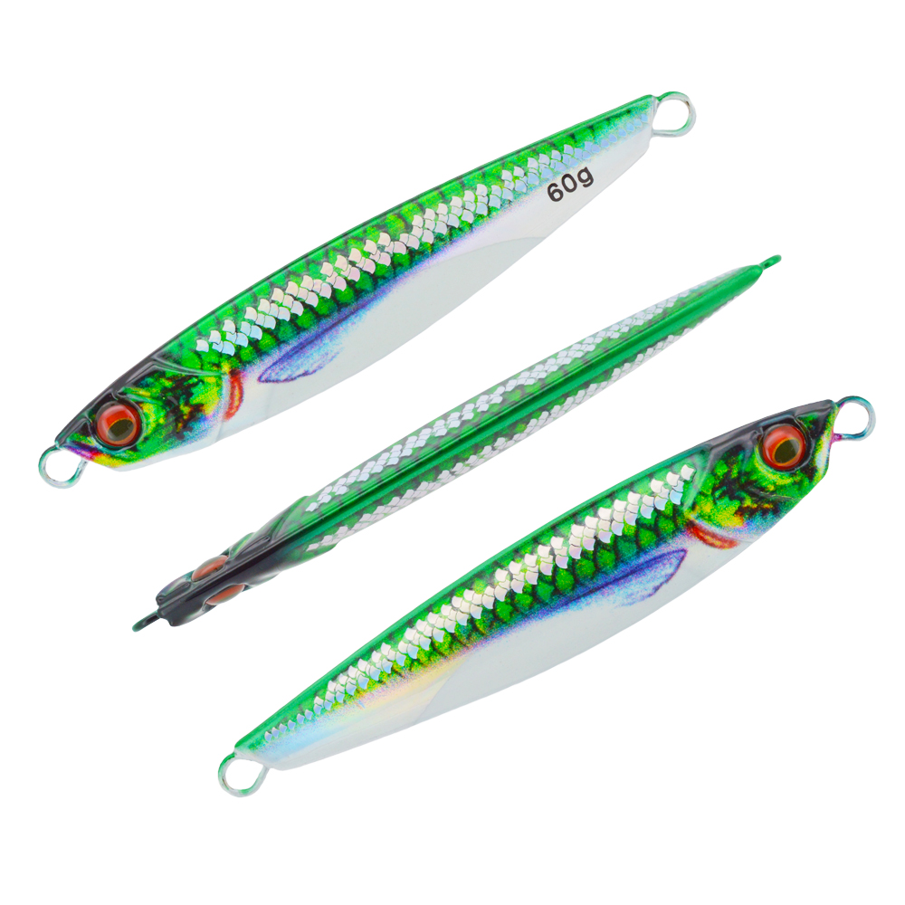 40g 60g 80g 3D Printed with Scale Slow Saltwater Fishing Jig Lure Metal Bait Major Craft-jigpara Slim – Metal Lure – view 2