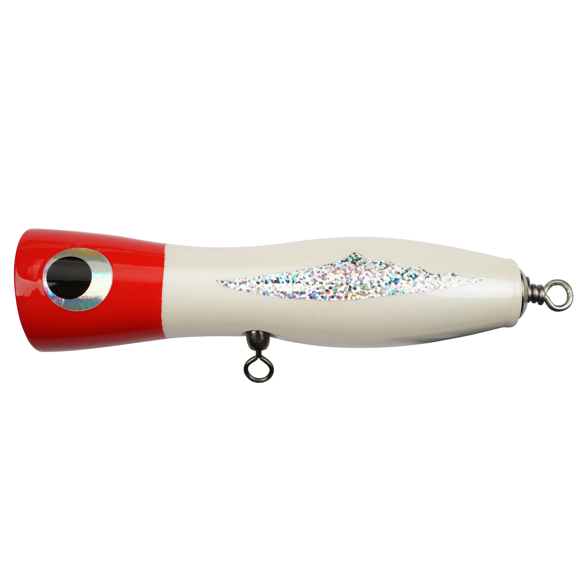 70g Hot Selling Popper Wooden Lure Red Head Fishing Hard Bait Topwater Cedar Plug – Popper – view 4