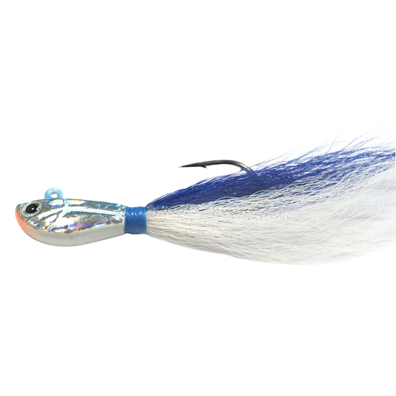 Wholesale 1oz Jig Head Bucktail Fishing Lures Black Wholesale White – Metal Lure – view 4