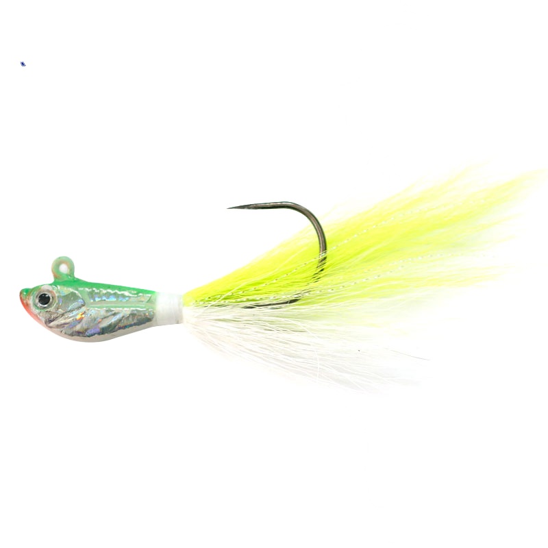 Wholesale 1oz Jig Head Bucktail Fishing Lures Black Wholesale White – Metal Lure – view 5