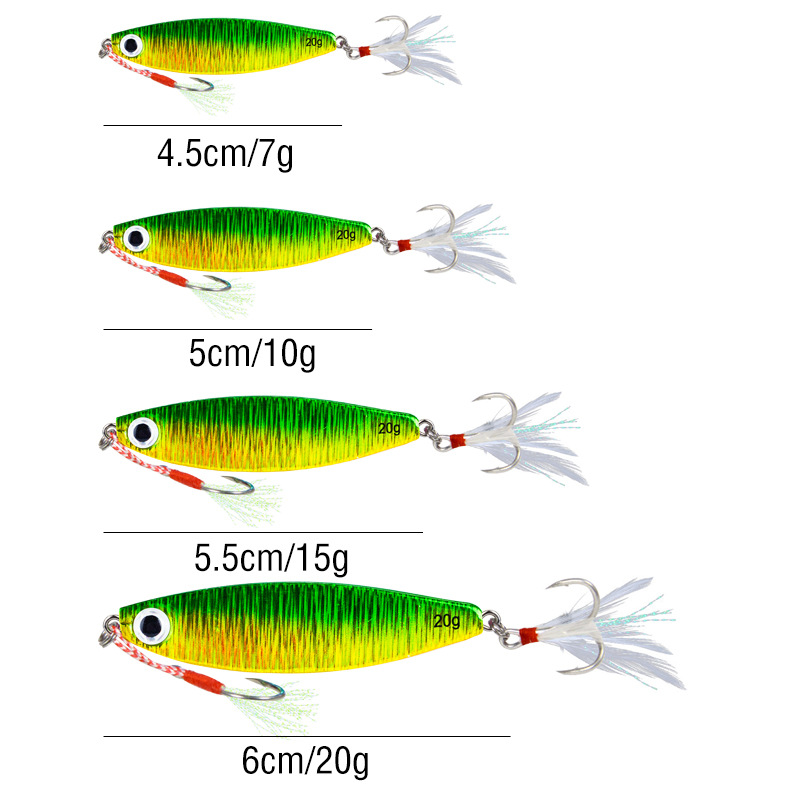 CHEERY Ima Model Freshwater Sea Fishing Bait Lead Long Casting 20g Iron Plate Sequin Fish Lure Carp Target Bare Plate Gear – Metal Lure – view 5