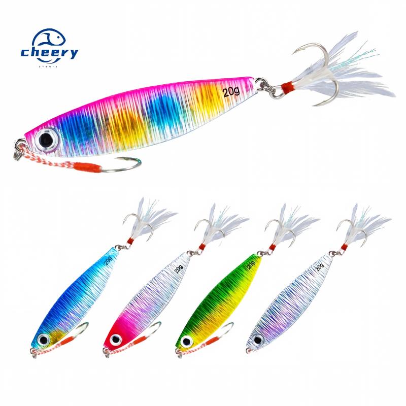 CHEERY Ima Model Freshwater Sea Fishing Bait Lead Long Casting 20g Iron Plate Sequin Fish Lure Carp Target Bare Plate Gear – Metal Lure – view 1