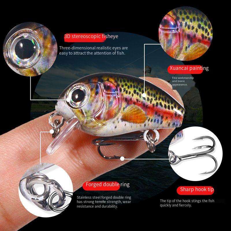 Hot Sale Cheery 2g Micro Hard Silicone Crankbait Fishing Lure for River Use-5 Piece Per Box – Other Hard Lure – view 2