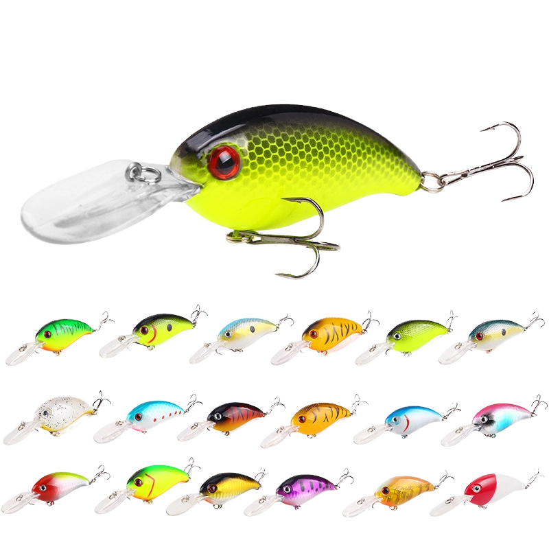 Hot Sale 10cm 14g Artificial Hard Plastic Crank Baits Deep Diving Wobbler Crankbait Fishing Lures with Long Tongue Board – Crankbait – view 1