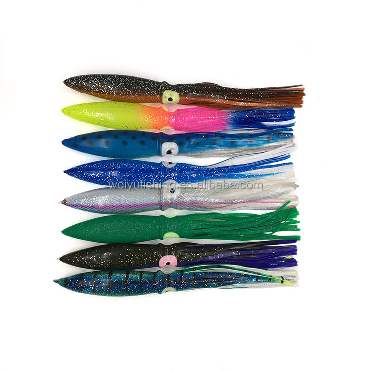 Cheery 9 Inch Artificial Soft Bait Trolling Lure Fishing Tackle for Tuna Marlin Carp & Bass PVC Octopus & Squid for River Use – Octopus Skirt – view 3