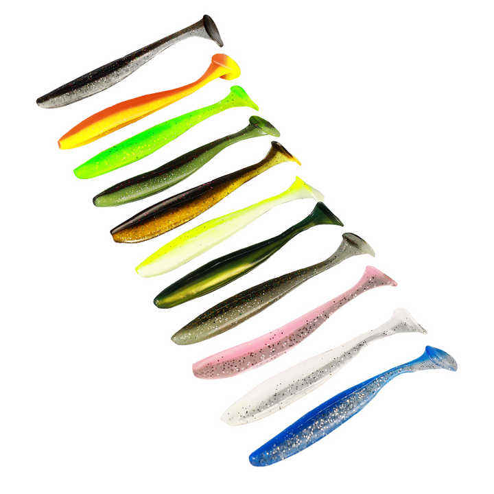 High Quality 4.2g 10-Color Soft Fishing Lure T-Tail Soft Bait Paddle for Ocean Boat River Lake Stream Fishing – Worms & Grubs – view 2