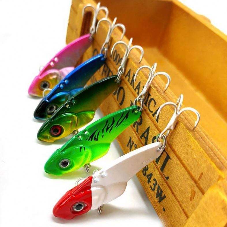 3D Eyes Sinking Metal VIB Bait for Marlin Tilapia Bream Printed ABS Perch Barracuda Crank Cherry for Ice Fishing River Printed – Metal Lure – view 3