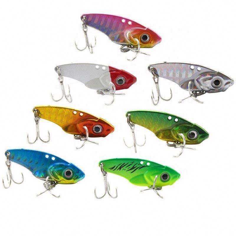 3D Eyes Sinking Metal VIB Bait for Marlin Tilapia Bream Printed ABS Perch Barracuda Crank Cherry for Ice Fishing River Printed – Metal Lure – view 1