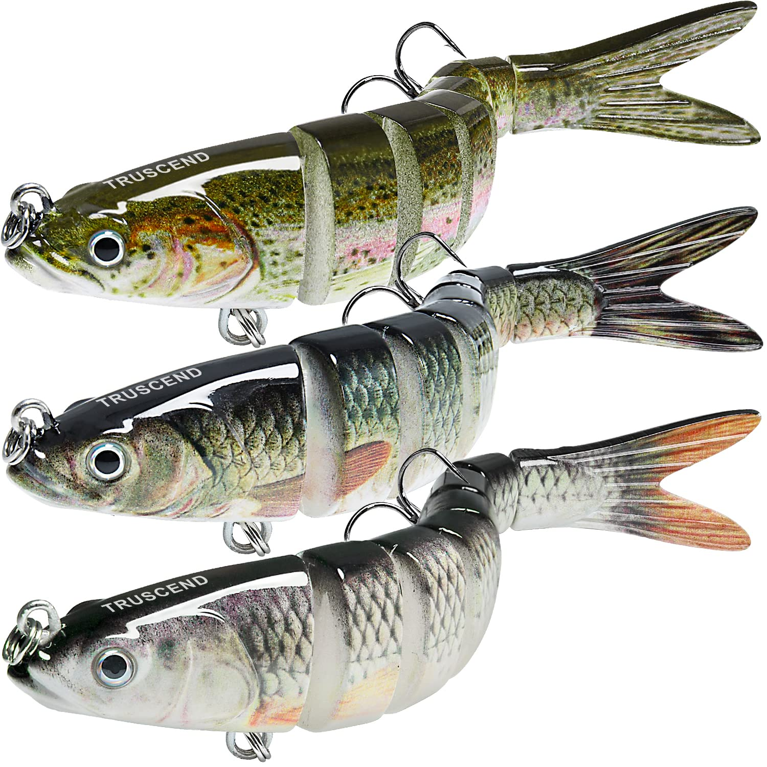 Cherry Bass Trout Multi Jointed Swimbait Slow Sinking Bionic Freshwater Lures Silicone Lifelike Fishing Lure Suit for River – Swimbait – view 1