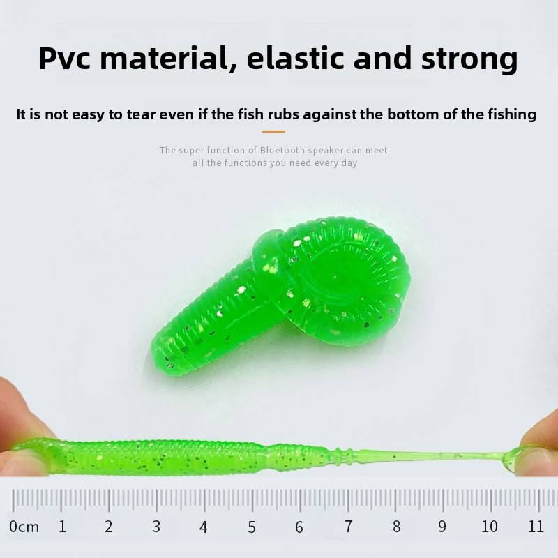 Factory Direct 7.5cm 3G Grooved Screw T-Tail Monster T-Tail Fish Lure Soft PVC Bass Bait Fishing Lure – Worms & Grubs – view 4