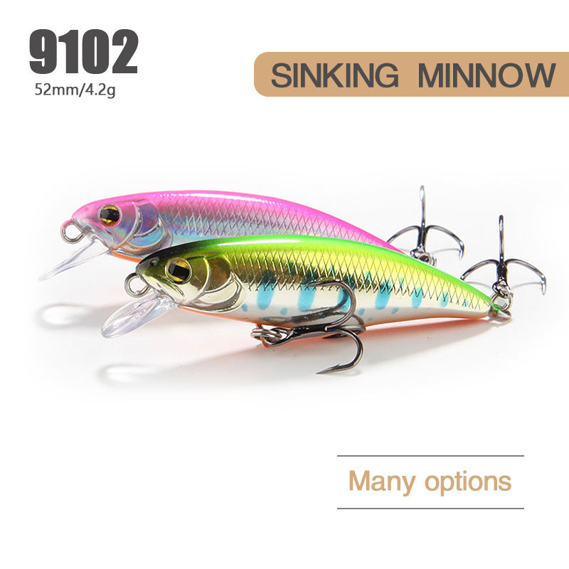 Japan Lure Minnow Crankbait 52mm 4.5g Isca Artificial Wobbler Fishing Lures Sinking Bass Trout Pesca Fishing Lure – Metal Lure – view 2