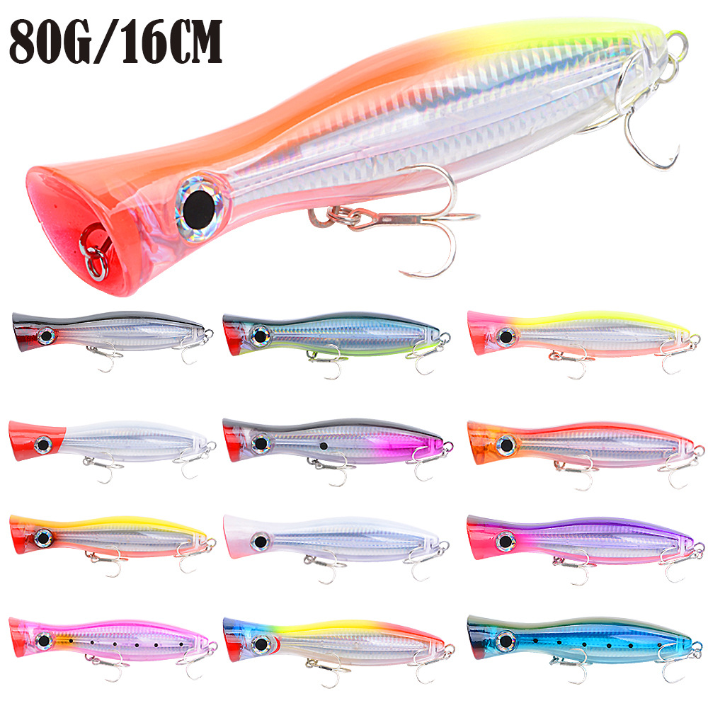 Synnex 80g 160mm ABS Plastic Stickbait Minnow Best Selling Freshwater/Saltwater Hard Bait Lure for Salmon for Lake Pesca Popper – Popper – view 2